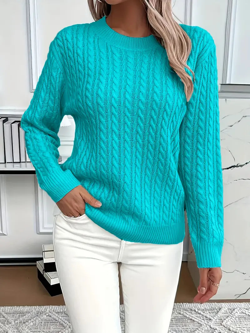 Dianna | Women's Long Sleeve Cable Knit Sweater