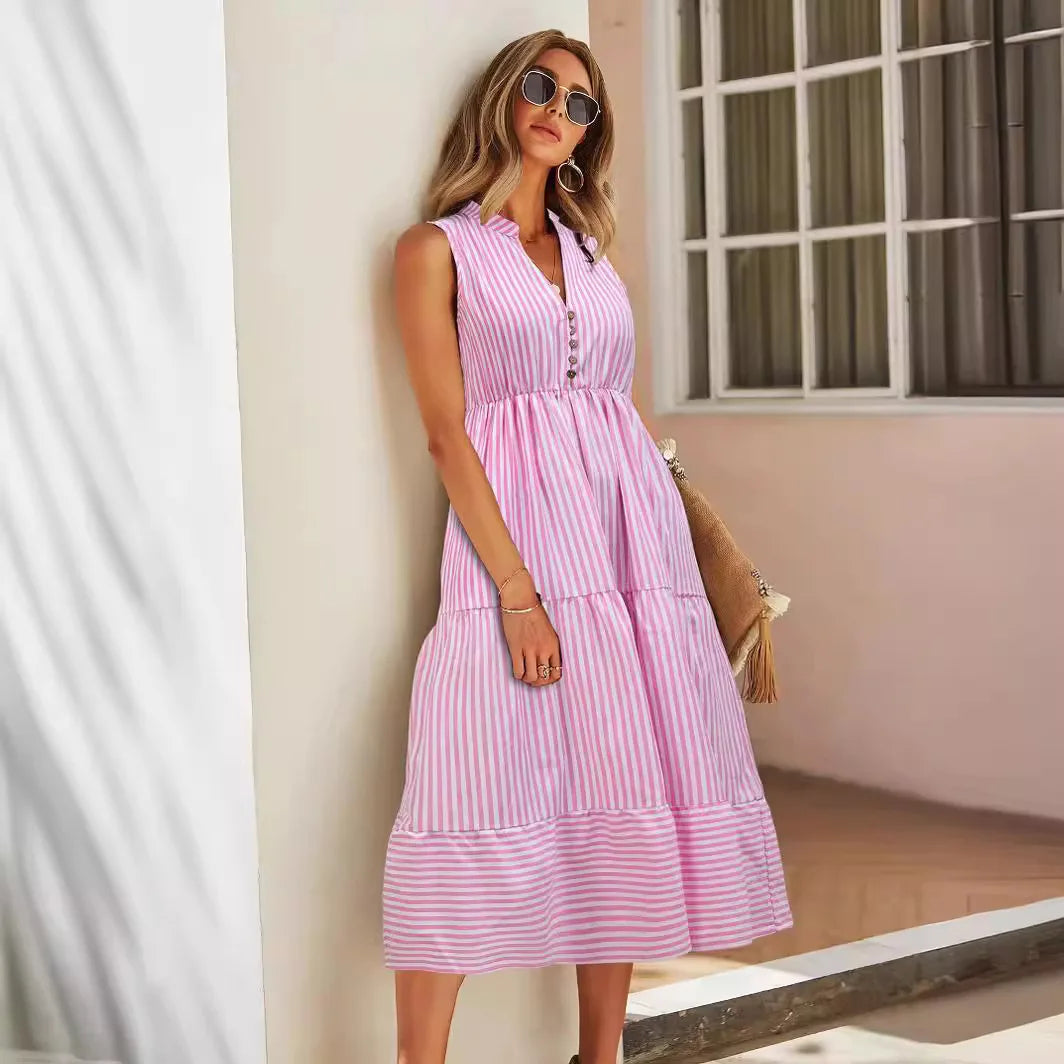 Dianna | Women's Sleeveless A-Line Midi Dress