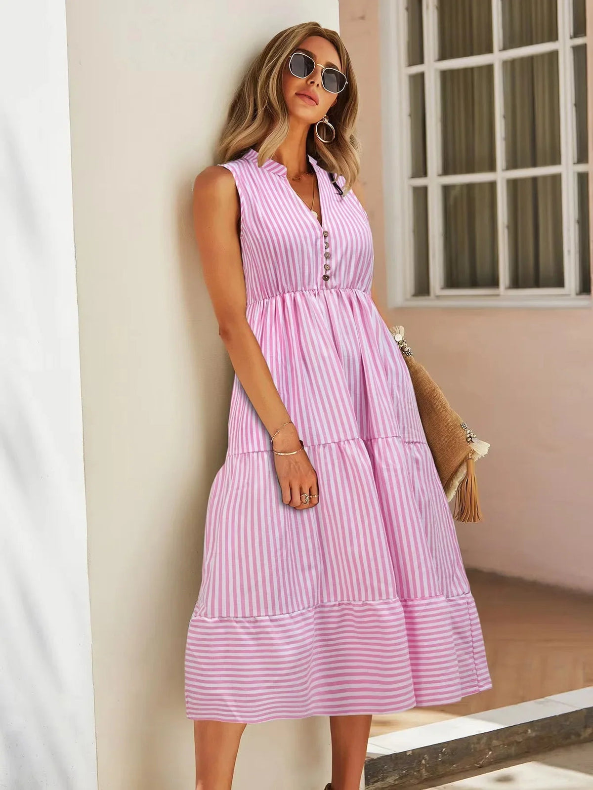 Dianna | Women's Sleeveless A-Line Midi Dress