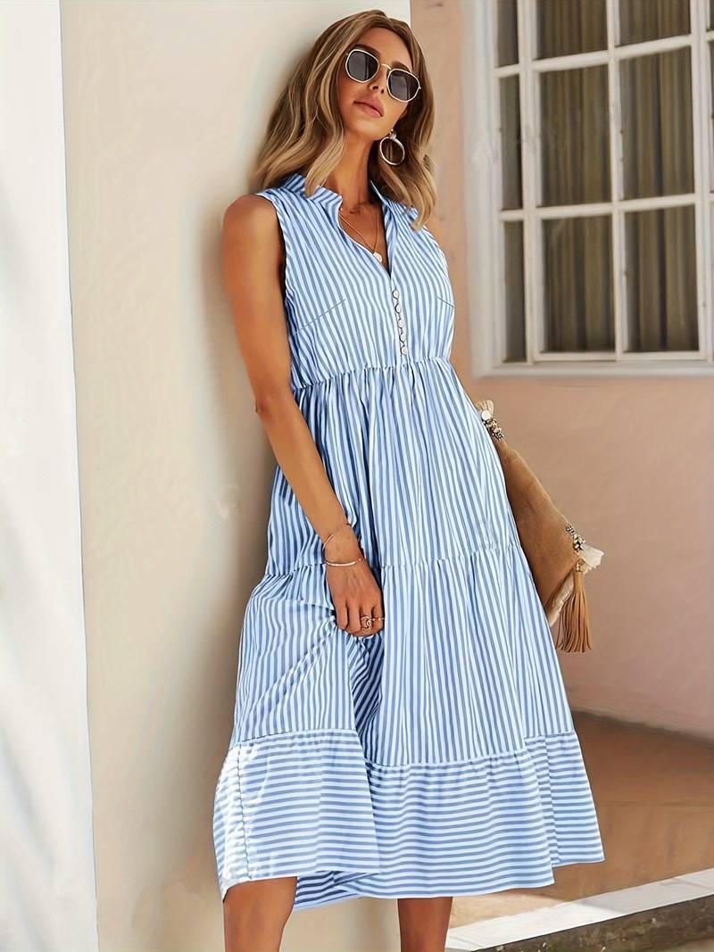 Dianna | Women's Sleeveless A-Line Midi Dress