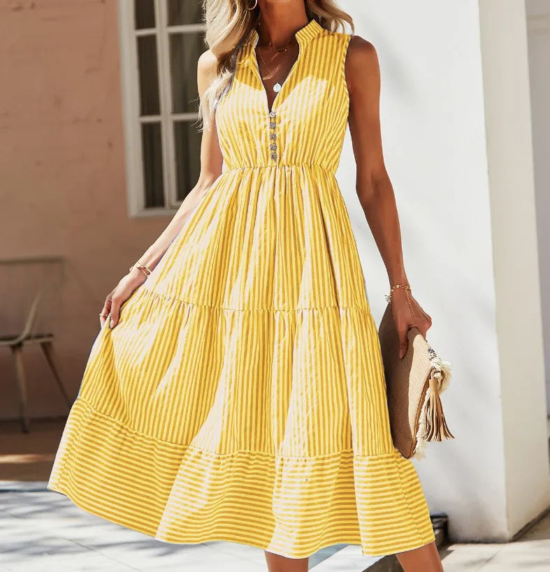 Dianna | Women's Sleeveless A-Line Midi Dress