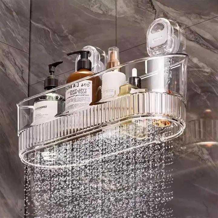 Drill-Free Suction Cup Wall Shelf with Heavy-Duty Vacuum Grips
