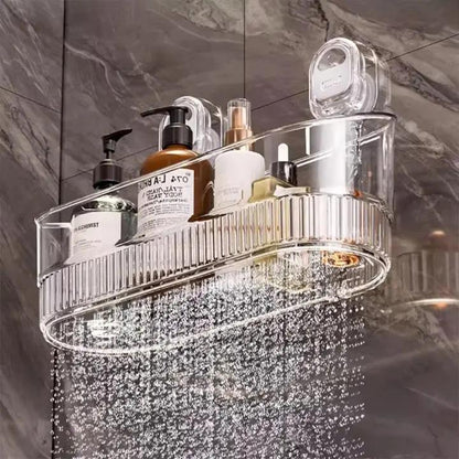 Drill-Free Suction Cup Wall Shelf with Heavy-Duty Vacuum Grips