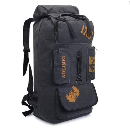 Durable 100L Canvas Camping & Hiking Rucksack Backpack