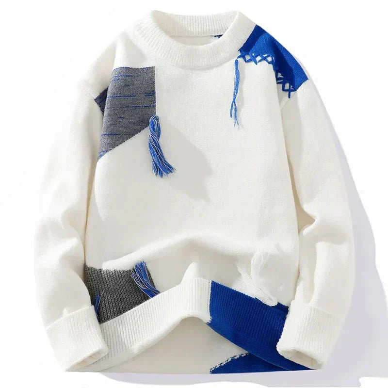 Easton | Men's Patchwork Knit Crewneck Sweater