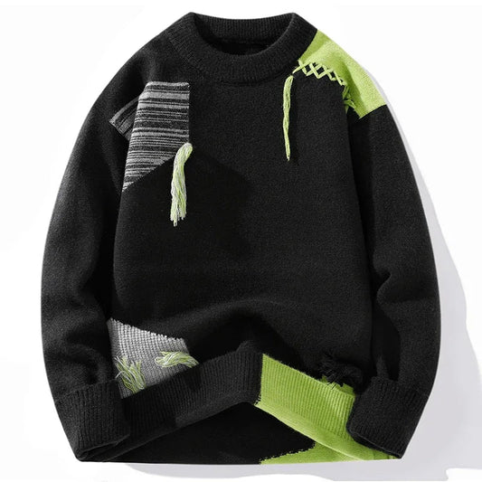 Easton | Men's Patchwork Knit Crewneck Sweater
