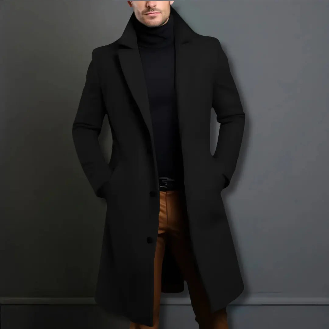 Edison | Men's Slim-Fit Long Overcoat