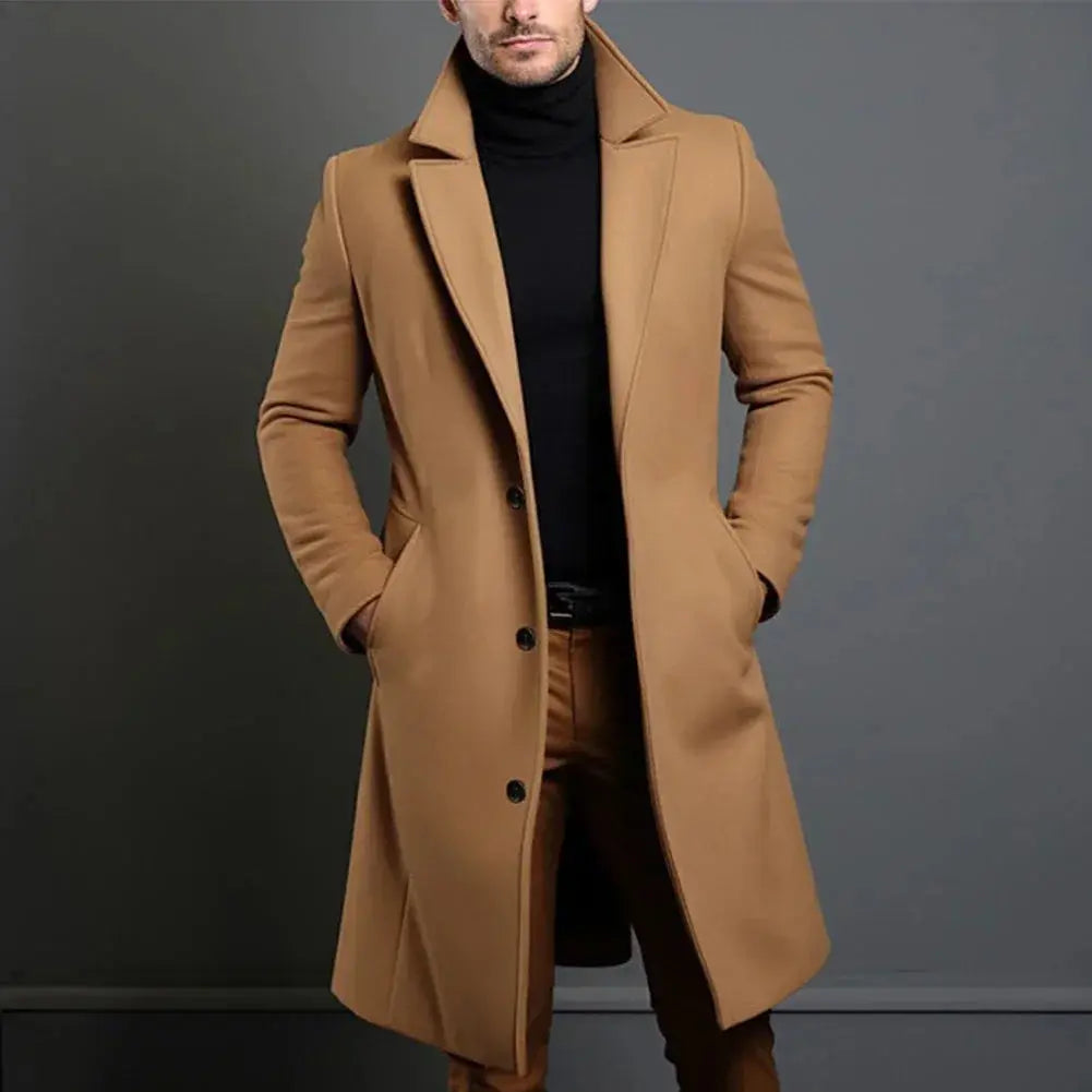 Edison | Men's Slim-Fit Long Overcoat