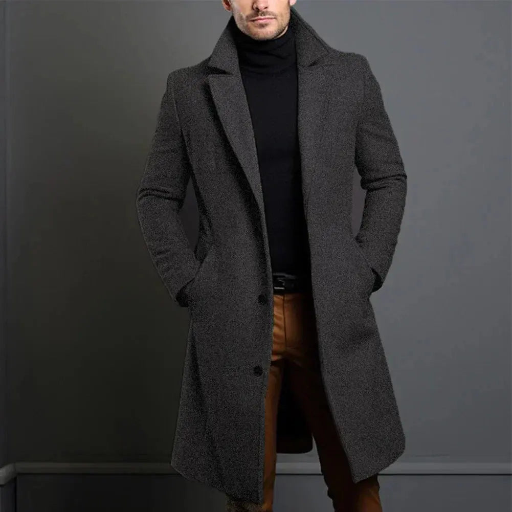 Edison | Men's Slim-Fit Long Overcoat