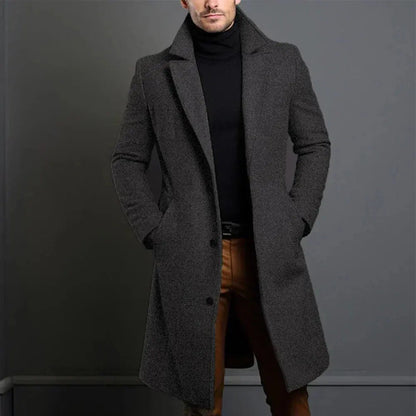 Edison | Men's Slim-Fit Long Overcoat
