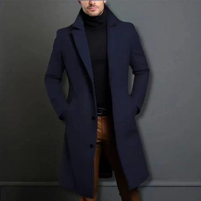 Edison | Men's Slim-Fit Long Overcoat