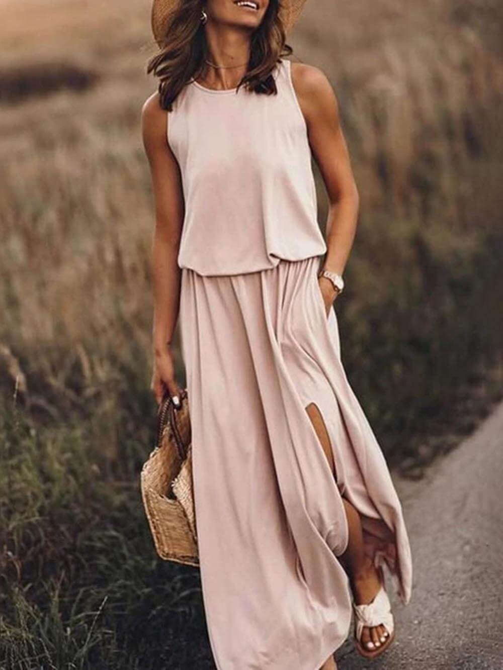 Edith | Women's Sleeveless Casual Maxi Dress