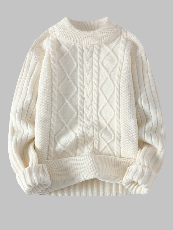 Edmund | Men's Cable Knit Crew Neck Sweater