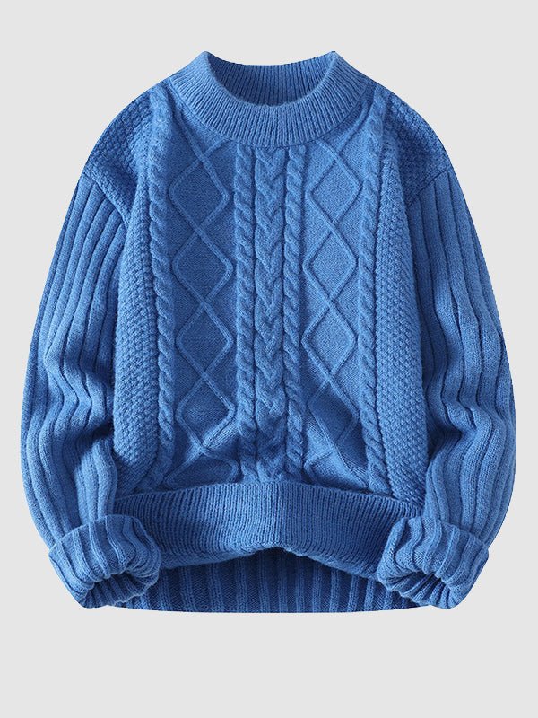 Edmund | Men's Cable Knit Crew Neck Sweater
