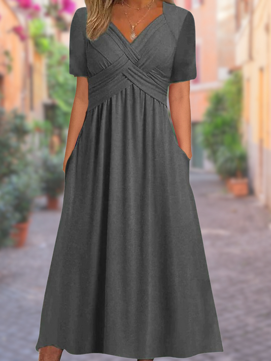 Elegant V-Neck Summer Dress