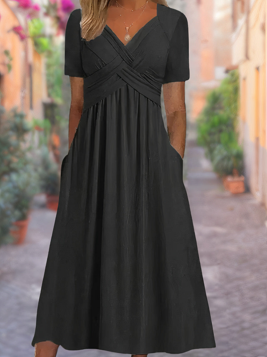 Elegant V-Neck Summer Dress