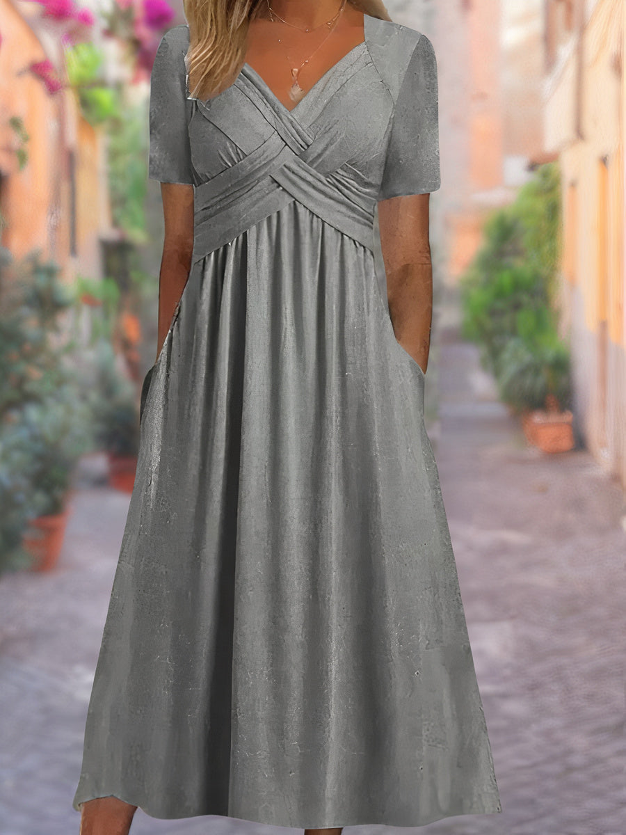 Elegant V-Neck Summer Dress