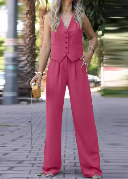 Elegant Women's Set with Sleeveless Top