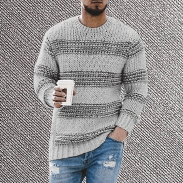 Eli | Men's Striped Crew Neck Sweater