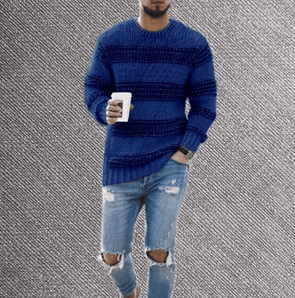 Eli | Men's Striped Crew Neck Sweater