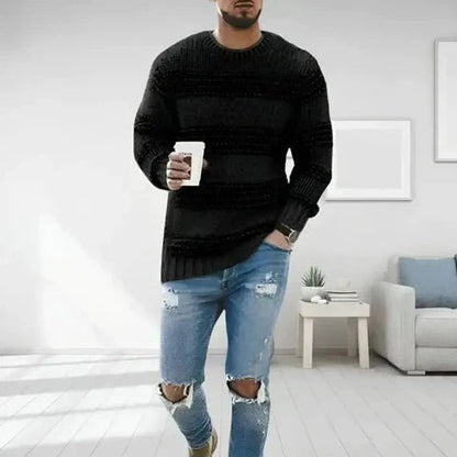 Eli | Men's Striped Crew Neck Sweater