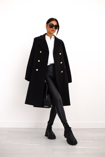 Eliza | Women's Double-Breasted Long Coat