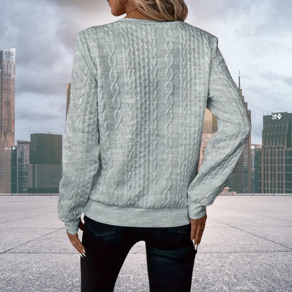 Emily | Women's Cable Knit Zip Up Sweater