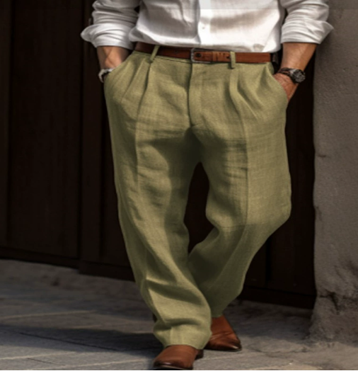 Emmanuel | Men's Pleated Wide Leg Pants