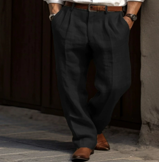 Emmanuel | Men's Pleated Wide Leg Pants