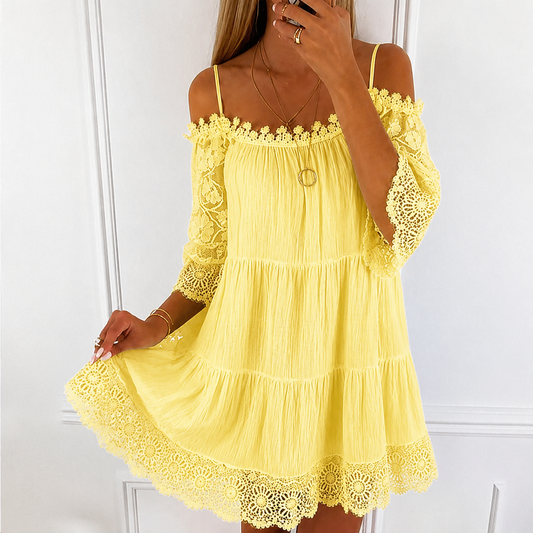 Esme | Women's Cold Shoulder Tiered Mini Dress