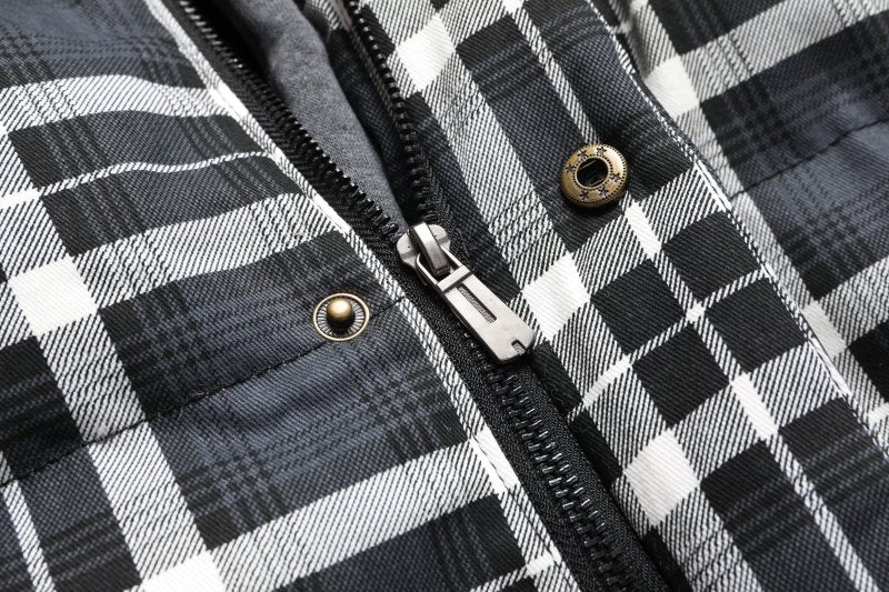 Evan | Men's Hooded Plaid Vest