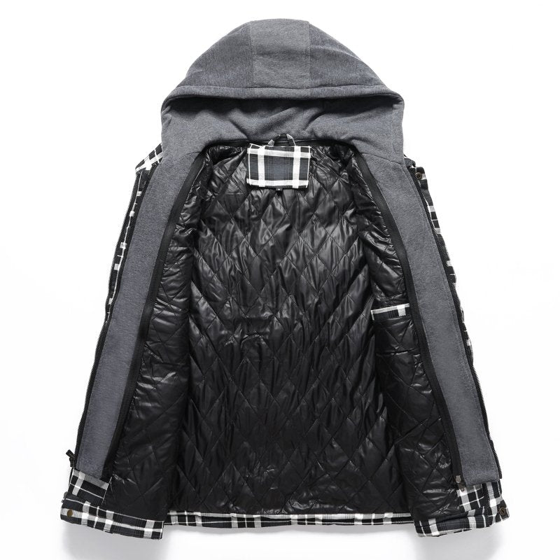 Evan | Men's Hooded Plaid Vest