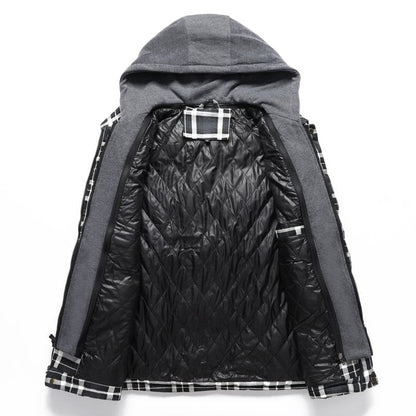 Evan | Men's Hooded Plaid Vest