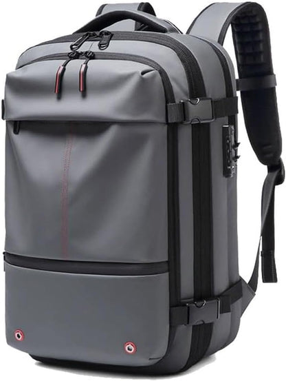 Expandable Compression Travel Backpack with Anti-Theft Lock and Wet Pocket