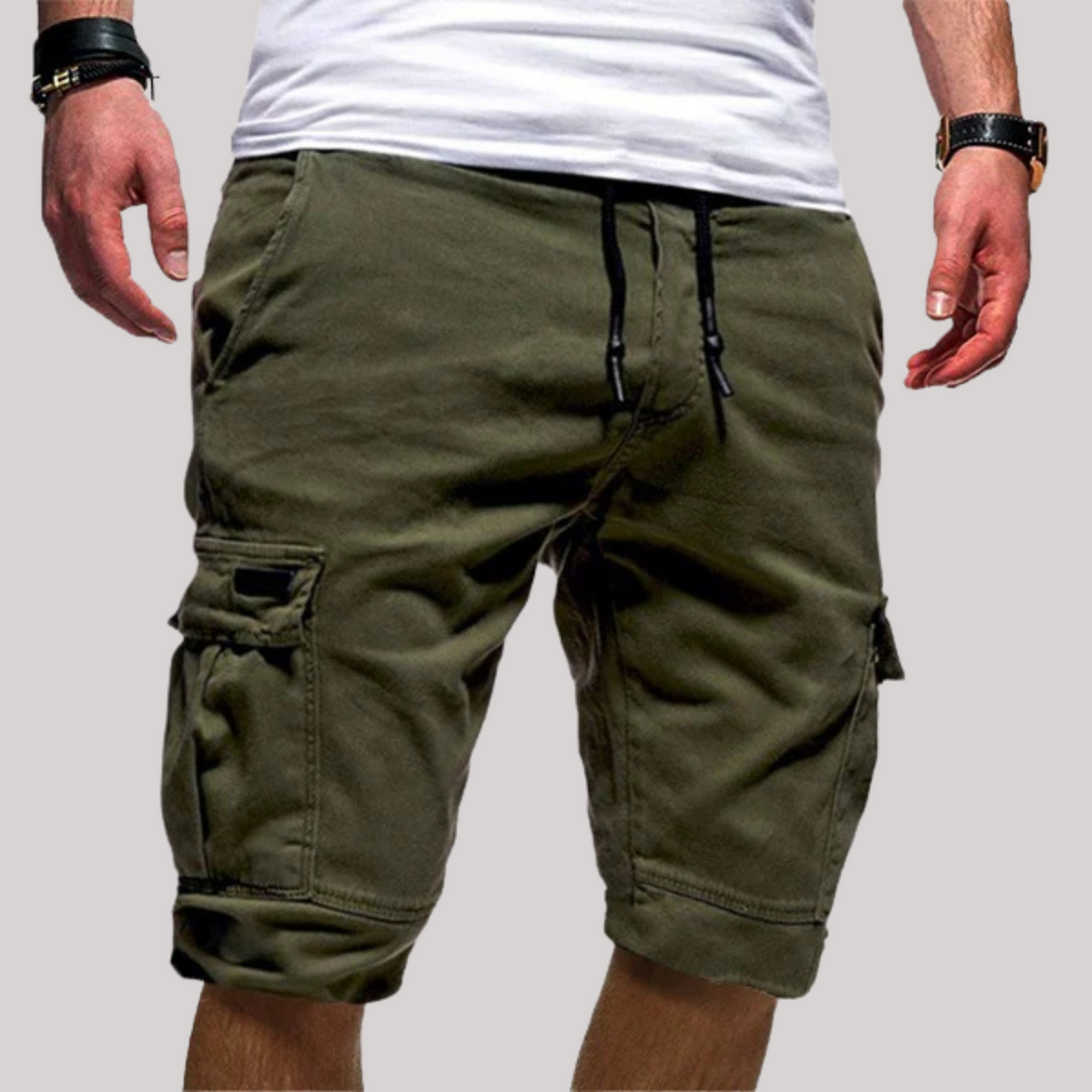 Ezekiel | Men's Cargo Knee Length Drawstring Shorts