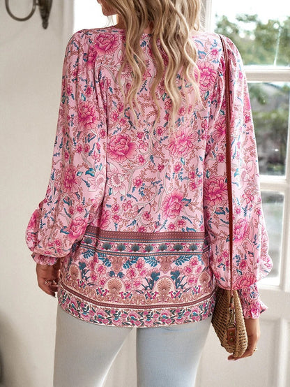 Felicia | Women's Long Sleeve Floral Blouse