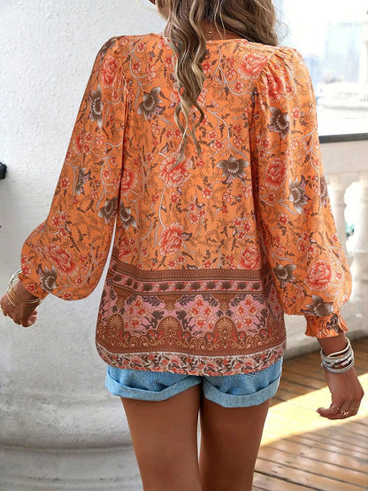 Felicia | Women's Long Sleeve Floral Blouse