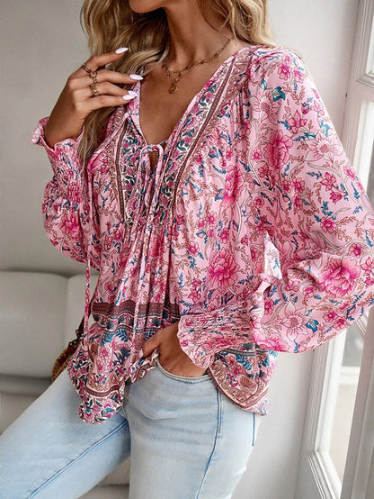 Felicia | Women's Long Sleeve Floral Blouse