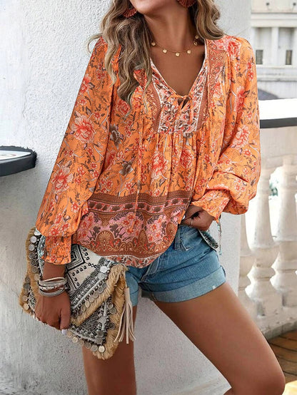 Felicia | Women's Long Sleeve Floral Blouse