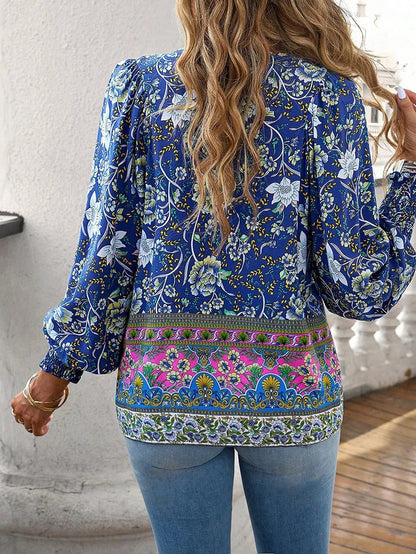 Felicia | Women's Long Sleeve Floral Blouse