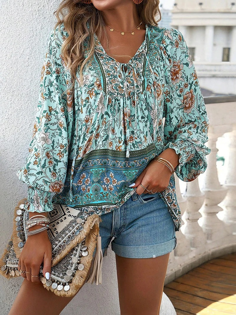 Felicia | Women's Long Sleeve Floral Blouse
