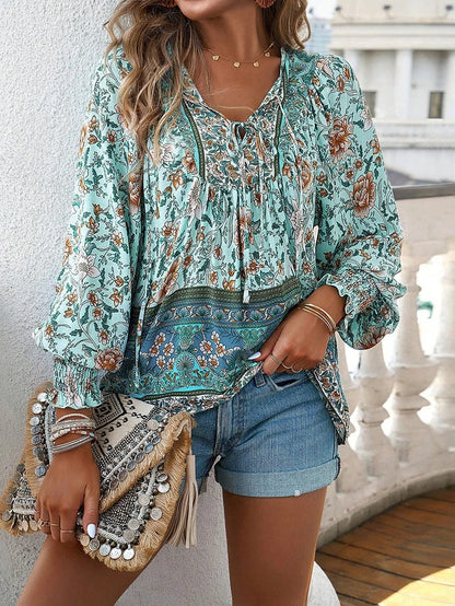 Felicia | Women's Long Sleeve Floral Blouse