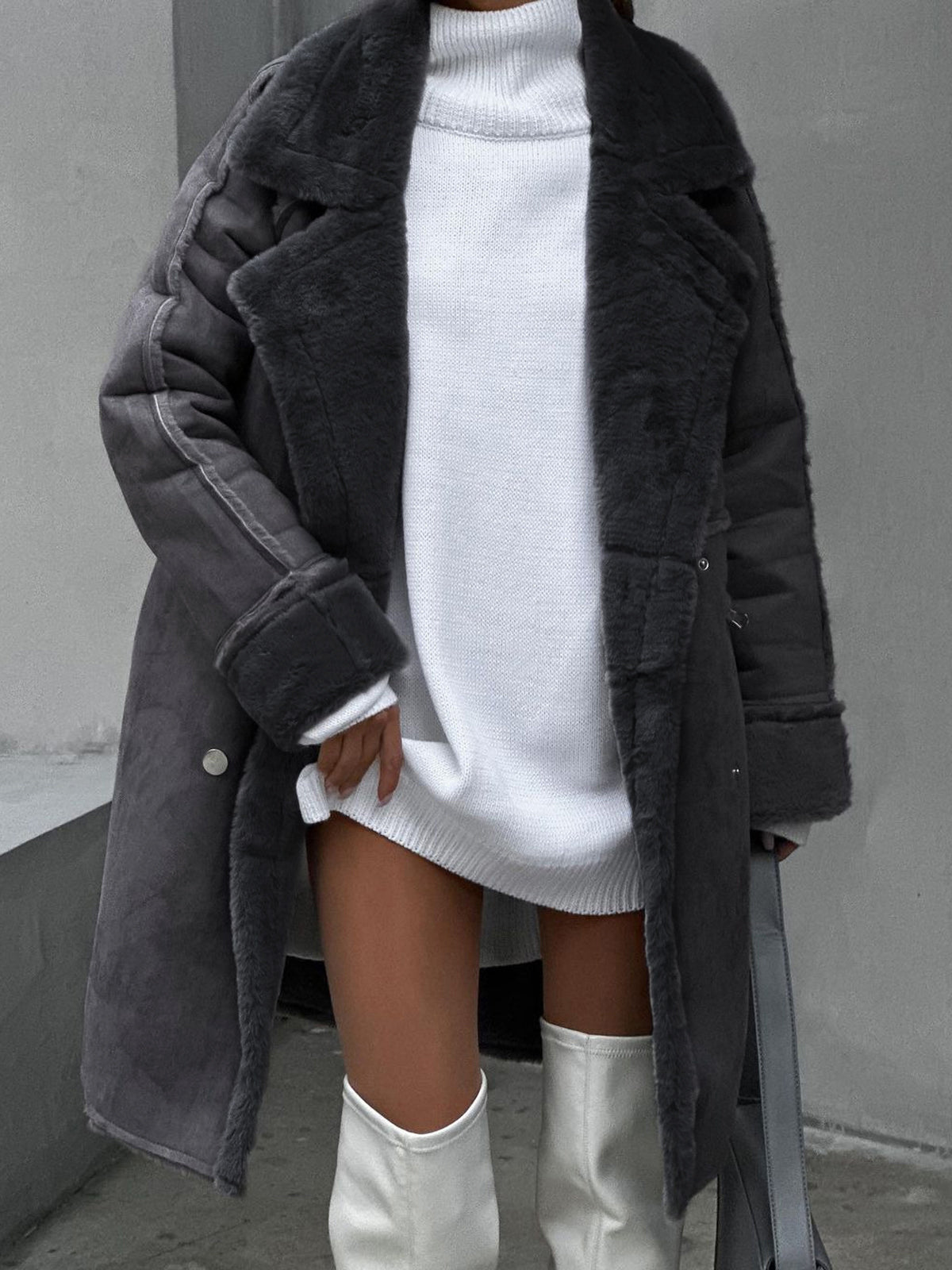 Fern | Women's Oversized Shearling Long Coat