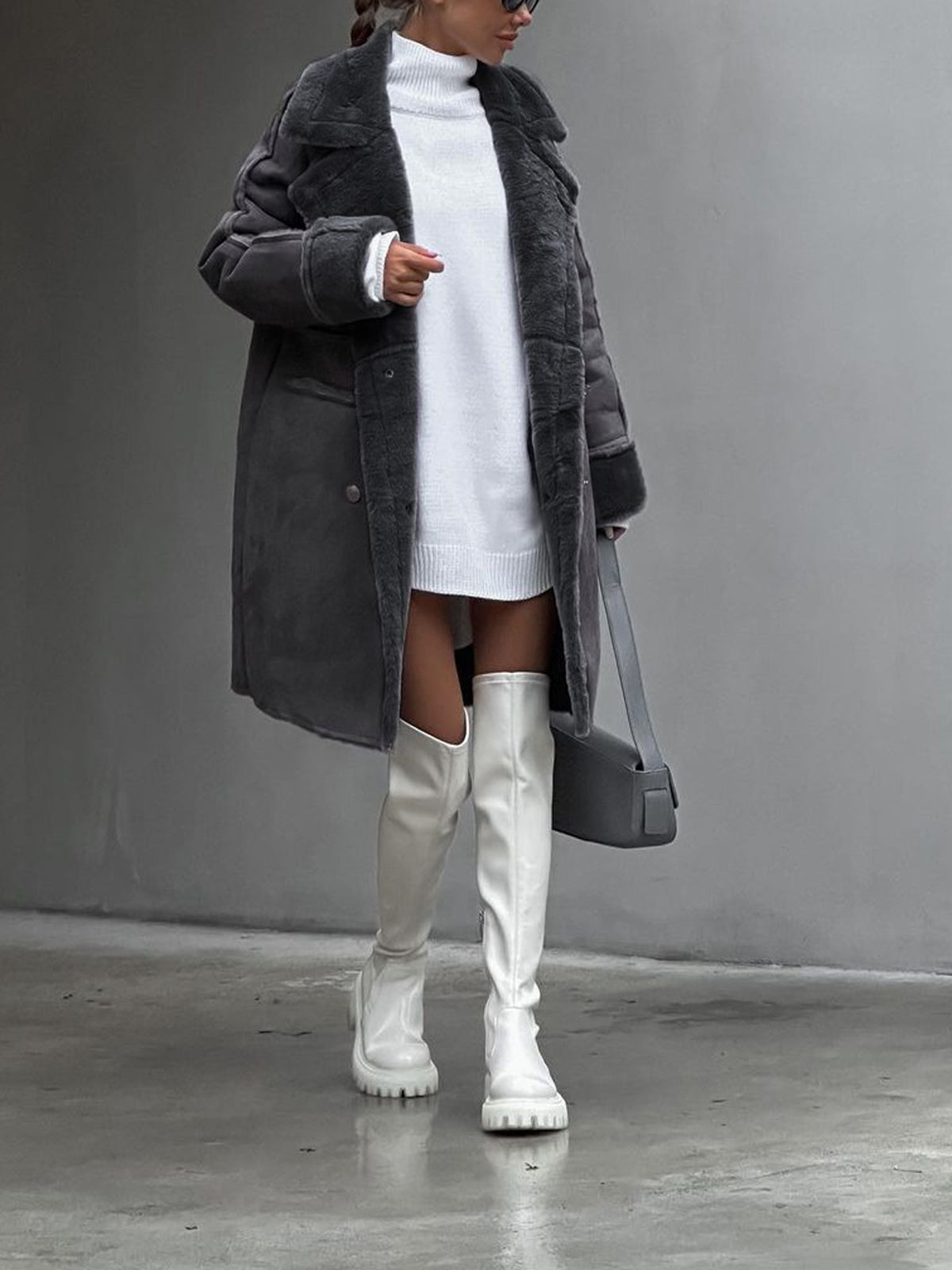 Fern | Women's Oversized Shearling Long Coat