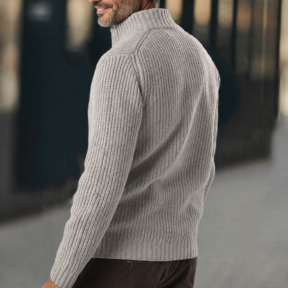 Frederick | Men's Full Zip Ribbed Sweater