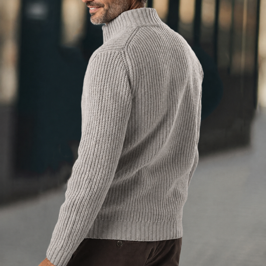Frederick | Men's Full Zip Ribbed Sweater