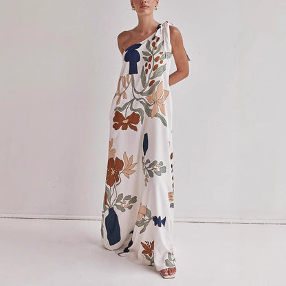 Gloria | Women's One-Shoulder Maxi Dress