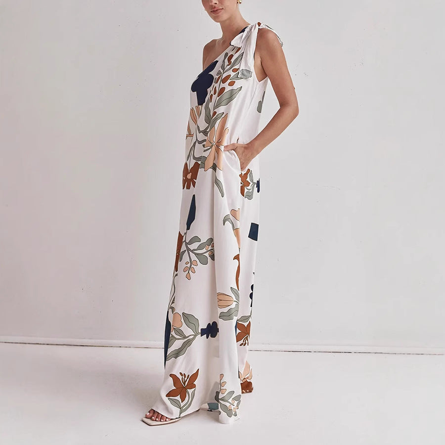 Gloria | Women's One-Shoulder Maxi Dress