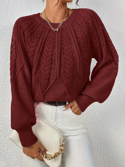 Gwen | Women's Cable Knit Long Sleeve Sweater