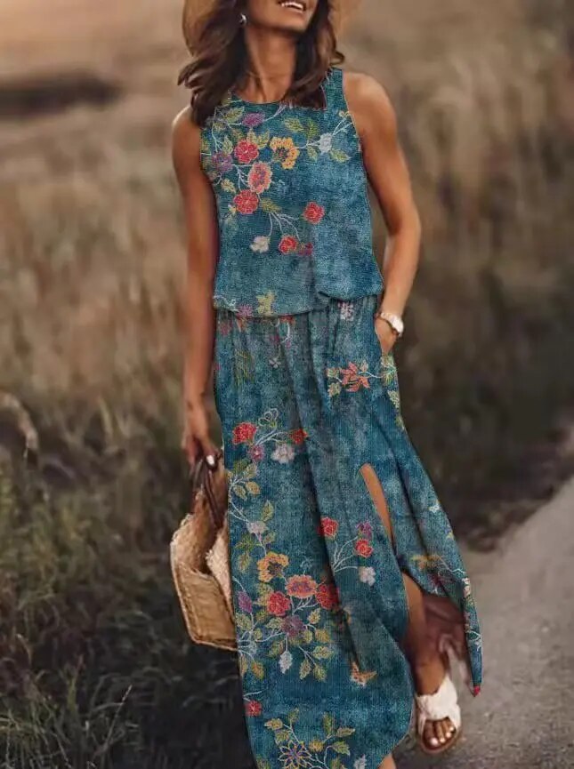 Hallie | Women's Sleeveless Maxi Dress